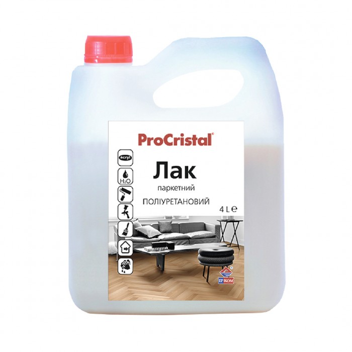 Лак паркетний поліуретановий ProCristal Lacquer IР-16 безколірний напівмат. 1.0 л