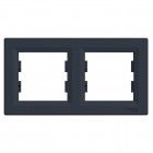 Рамка двомісна горизонтальна Schneider Electric Asfora пластик Антрацит (EPH5800271)