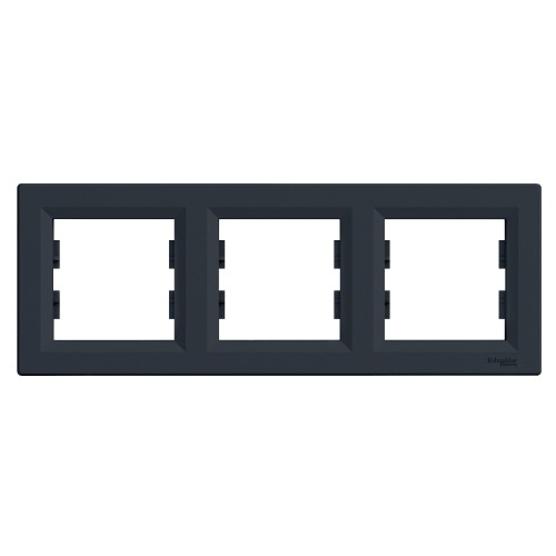 Рамка трехместная горизонтальная Schneider Electric EPH5800371 Asfora пластик Антрацит (10190142)