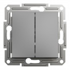 Вимикач 2-клавішний Schneider Electric EPH0300171 Asfora пластик Антрацит (10624093)