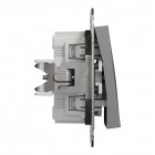 Вимикач 2-клавішний Schneider Electric EPH0300171 Asfora пластик Антрацит (10624093)