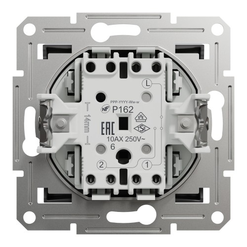 Переключатель проходной 1-клавишный Schneider Electric EPH0400171 Asfora пластик Антрацит (10624083)