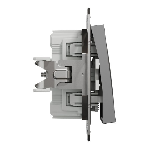 Переключатель проходной 1-клавишный Schneider Electric EPH0400171 Asfora пластик Антрацит (10624083)