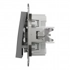 Переключатель проходной 1-клавишный Schneider Electric EPH0400171 Asfora пластик Антрацит (10624083)