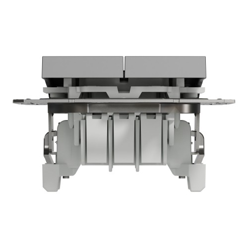 Переключатель проходной двухклавишный Schneider Electric Asfora без подсветки Антрацит (EPH0600171)