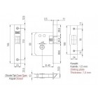 Врізні механізми замки для дверей KALE 251 бексет: 40 mm, Нікель (560300007)