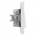 Вимикач одноклавішний Schneider Electric Asfora прохідний Білий (EPH0400121)