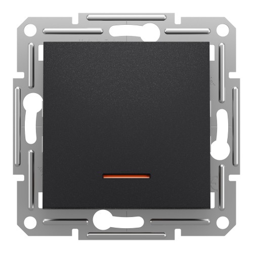 Переключатель проходной 1-клавишный Schneider Electric Asfora пластик с подсветкой Антрацит (EPH1500171) Переключатель проходной 1-клавишный Schneider Electric Asfora пластик с подсветкой Антрацит (EPH1500171)