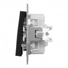 Перемикач прохідний 1-клавішний Schneider Electric Asfora пластик з підсвічуванням Антрацит (EPH1500171)