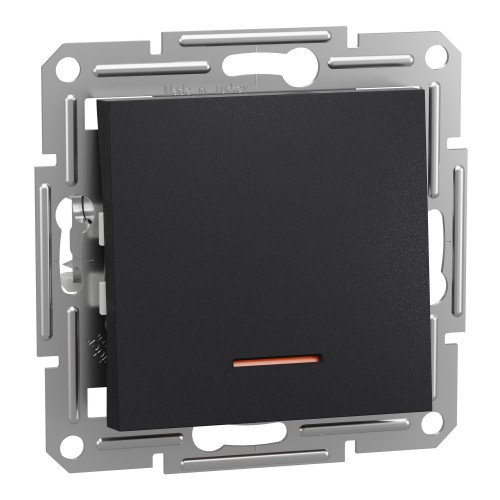 Переключатель проходной 1-клавишный Schneider Electric Asfora пластик с подсветкой Антрацит (EPH1500171) Переключатель проходной 1-клавишный Schneider Electric Asfora пластик с подсветкой Антрацит (EPH1500171)