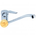 Змішувач MJ Ø40 для кухні гусак прямий 250мм на гайці AQUATICA MJ-1B235C (9744110)