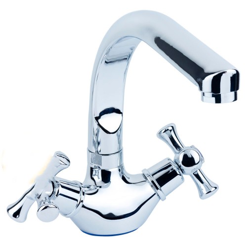 змішувач s77 ½" для кухні Г-гусак на гайці Aquatica (PL-4B255C)