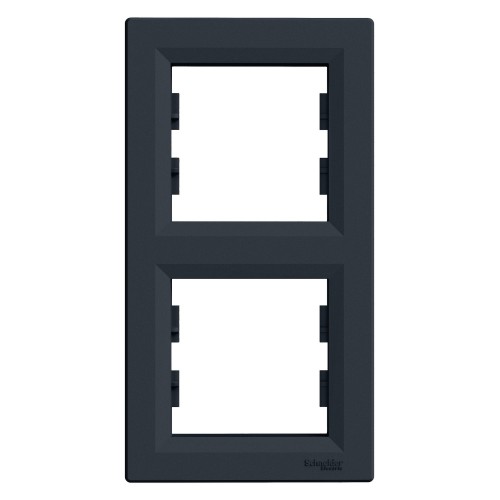 Рамка двомісна Schneider Electric Asfora вертикальна антрацит (EPH5810271)
