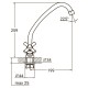 Смеситель PM ½" для кухни эконом на гайке (кратно 2шт) AQUATICA PM-1B157C (9780100)