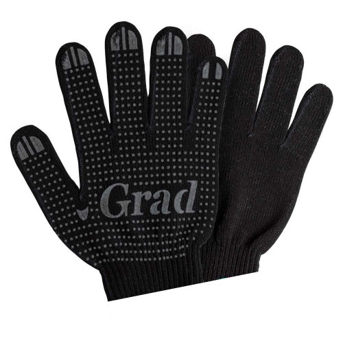 Перчатки трикотажные с ПВХ точкой р10 Лайт (черные) GRAD