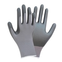 Перчатки трикотажные с частичным нитриловым покрытием р10 (серые манжет) SIGMA