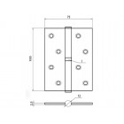 Петля дверная APECS 100*75-B-Steel-GRF-L (UA)