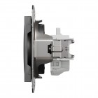 Розетка Schneider Electric Asfora без заземлення Антрацит (EPH3000171)