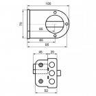 Замок накладной Арико ЗН-3 (3 ригеля)