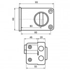 Замок накладной Арико ЗН-2 (2 ригеля)