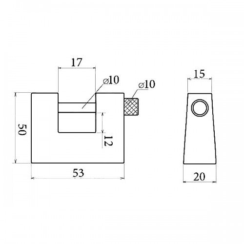 Замок навесной Арико ВС-2-Ч (90018005)