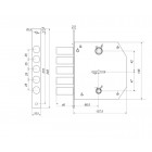 Замок врізний сувальдний GOR T-20-L-CR