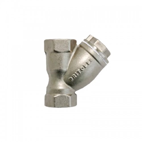 Фільтр грубої очистки 1/2" BRITOLLI, латунний, нікельований