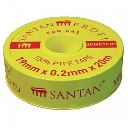 Фум стрічка SANTAN для газу PROFI 19 мм*0,2мм*20 м (19362)