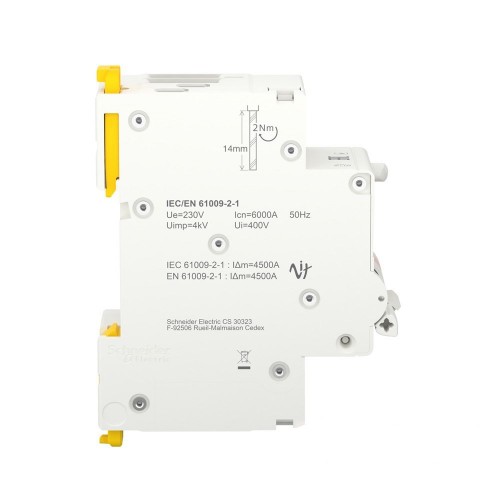 Диференційний автоматичний вимикач Schneider Electric Resi9 6kA 1P+N 32A C 30mA АC (R9D25632)