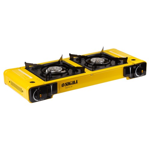 Плита газова двоконфорочна з п'єзопідпалом і адаптером Comfort (кейс) SIGMA (2903461)