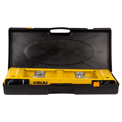 Плита газова двоконфорочна з п'єзопідпалом і адаптером Comfort (кейс) SIGMA (2903461)