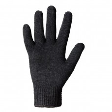 Перчатки трикотажные ХБ "ЗИМА", черный. цвет, без ПВХ, р.10, Сталь (21102)