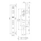 Замок циліндровий вузькопрофільний 153 (Циліндр не включений), бексет:25mm, Хром (560100040)