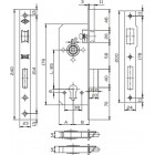 Замок цилиндрический узкопрофильный 153 (Цилиндр не включен), бексет:35mm, Хром (560100034)
