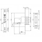 Замок сувальдний 257L, хром, 5 ключів, бексет: 60 mm, без лицьової планки