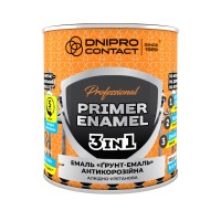 Грунт-эмаль антикоррозионная 3 в 1 Dnipro Contact Белая 0.9 кг