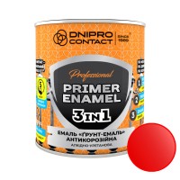 Грунт-эмаль антикоррозионная 3 в 1 Dnipro Contact Красная 0.9 кг