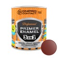 Грунт-эмаль антикоррозионная 3 в 1 Dnipro Contact Красно-коричневая 0.9 кг