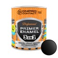 Грунт-эмаль антикоррозионная 3 в 1 Dnipro Contact Черная 0.9 кг