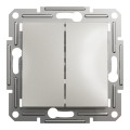 Вимикач двоклавішний Schneider Electric Asfora самозатискні контакти Бронзовий (EPH0300169)