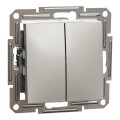 Вимикач двоклавішний Schneider Electric Asfora самозатискні контакти Бронзовий (EPH0300169)
