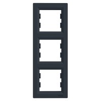 Рамка тримісна вертикальна Schneider Electric EPH5800371 Asfora пластик Антрацит (EPH5810371)