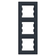 Рамка трехместная вертикальная Schneider Electric EPH5800371 Asfora пластик Антрацит (EPH5810371)