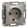 Розетка Schneider Electric Asfora із заземленням Бронза (EPH2900169)