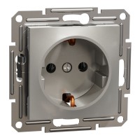 Розетка Schneider Electric Asfora с заземлением Бронза (EPH2900169)