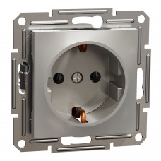Розетка Schneider Electric Asfora із заземленням Бронза (EPH2900169)