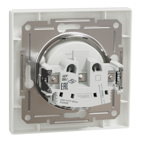 Розетка одинарная без ж/к 16A Schneider Electric Asfora белая (EPH3000121)